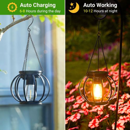 Metal hanging solar light outdoor light