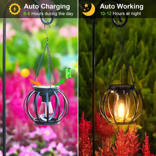 Metal hanging solar light outdoor light
