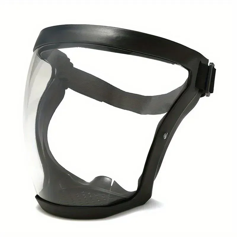 Full Face Shield - Clear durable plastic, outdoor and kitchen use, safe labour protection
