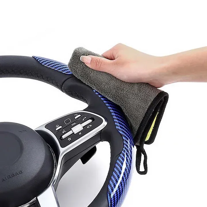 Universal Laser Carbon Fiber Pattern Steering Wheel Cover