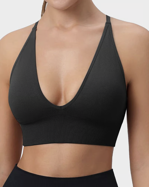 Deep V Wireless Sports Bra(2 Pack)