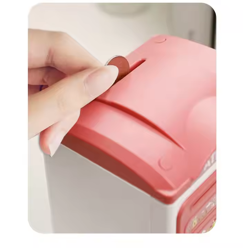 Electronic Piggy Bank ATM Password Money Box Cash Coins Saving ATM Bank Safe Box Auto Scroll Paper Banknote Gift Money Bank