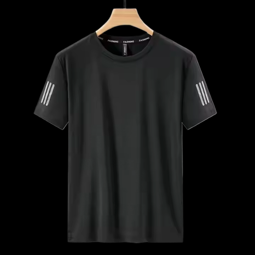 XL code Ice Silk Fabric Quick Dry Sport T-shirts Men Round Neck Comfort Tshirts