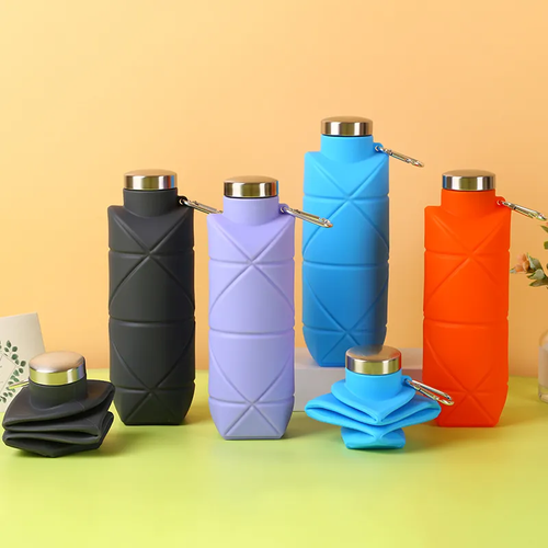 700ML Food Grade Silicone Folding Cup Sports Water Bottles