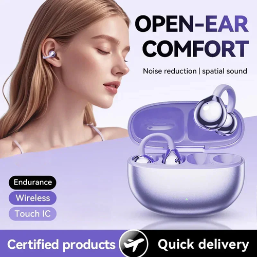 🔥Buy 1 Get 1 Free🔥 Ear Clip Headphones, Wireless Earbuds the Over Ear Buds Earphones Built-in Mic with Ear Hooks, 36H Playtime