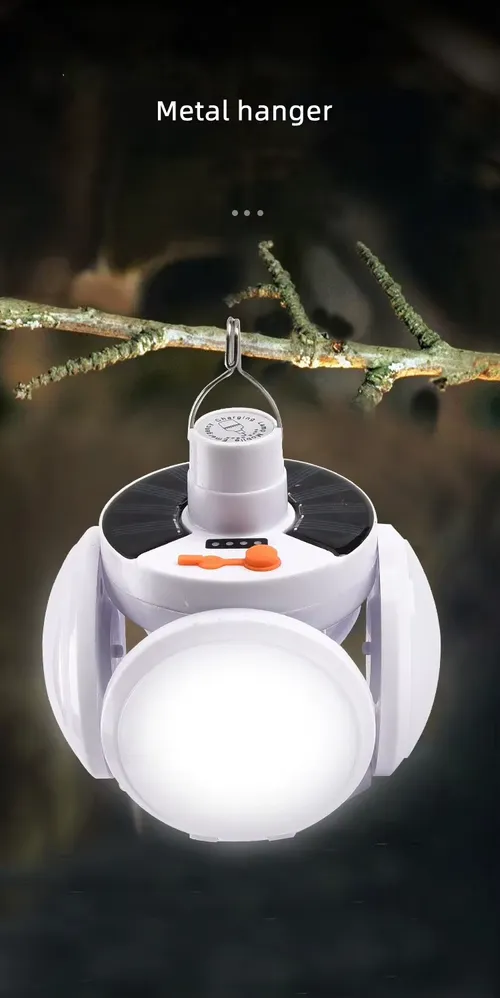 Solar Charging Camping Light Multifunctional Portable Rechargeable Pold Light