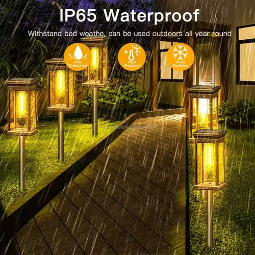 Durable Motion Sensor Light Remote Control Solar Floodlight Parking Lot Light, 2 Pack