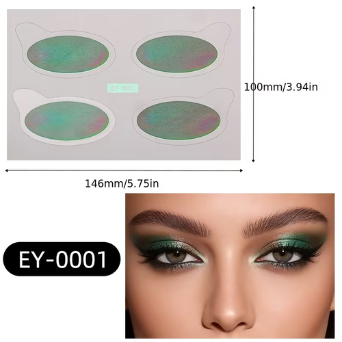 2 Sheets Eye Shadow Paste Party Eye Makeup Color Tattoo Paste