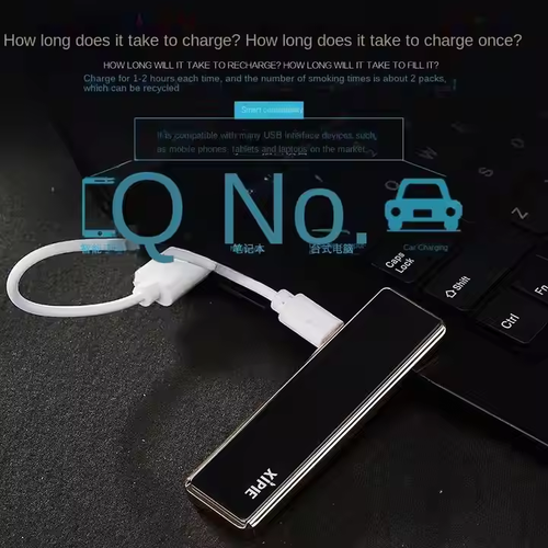 Newest Custom black Flame Heat Wire Mini Electric USB Charging Cigarette Lighter