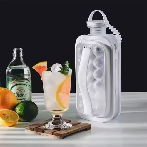 Portable Ice Cube Tray for Water Bottle Cooling Popsicle Cube Mold with Lid for Making Popsicles Ice Cream Hockey Maker Tool