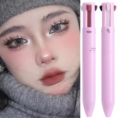 Makeup Cosmetic 4 in 1 Makeup Pen Eyebrow Highlighter Lipliner Eyeliner Pen Makeup Cosmetic