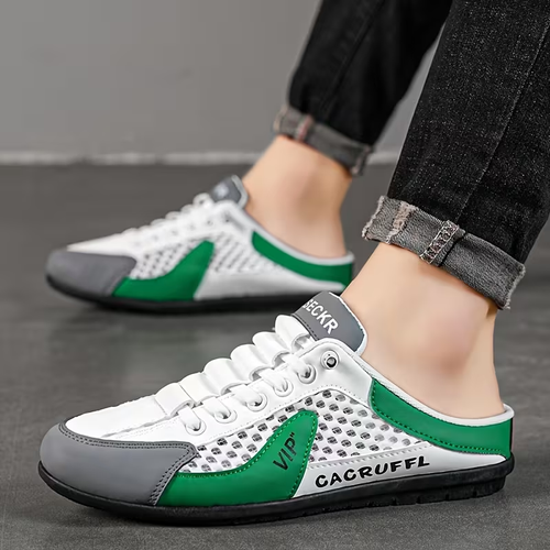 Men's Fashion Multi-Function Slip-On Casual Shoes - Slip-Resistant Durable Sports Sandals, Breathable Fabric Lining, PU Upper, Navy - Suitable for Indoor, Vacation, and Daily Wear