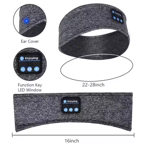 Wireless Sleeping Headphones Sports Headband Thin Soft Elastic Comfortable Wireless Music Earphones Eye Mask for Side Sleeper