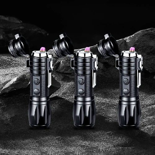 ⚡🔦Multifunctional rechargeable strong light flashlight with electric fire⚡