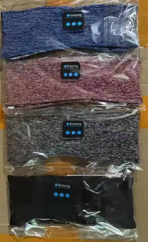 Wireless Sleeping Headphones Sports Headband Thin Soft Elastic Comfortable Wireless Music Earphones Eye Mask for Side Sleeper