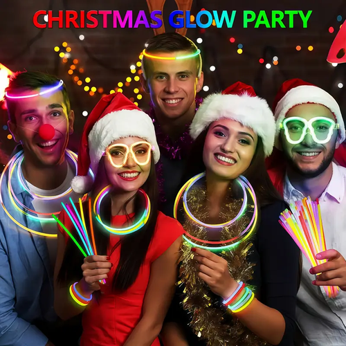 🔥Hot Sale Buy 100 Get 100 Free🔥 Party Fluorescence Light Glow Sticks Bracelets Necklaces Neon for Wedding Party Glow Sticks Colorful Glow Stick