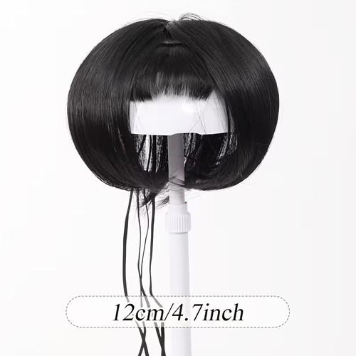 Pet Wig, Pet Funny Straight Hair Bangs Synthetic Wig Piece