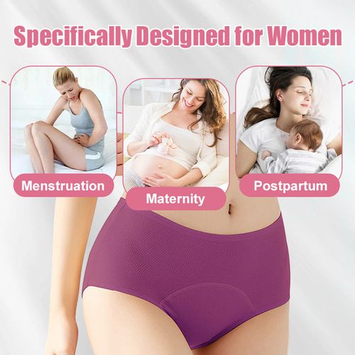 🎁BUY 1 GET 3 FREE🌸Women's Ultra Soft Cotton Leak Proof Menstrual Period Briefs