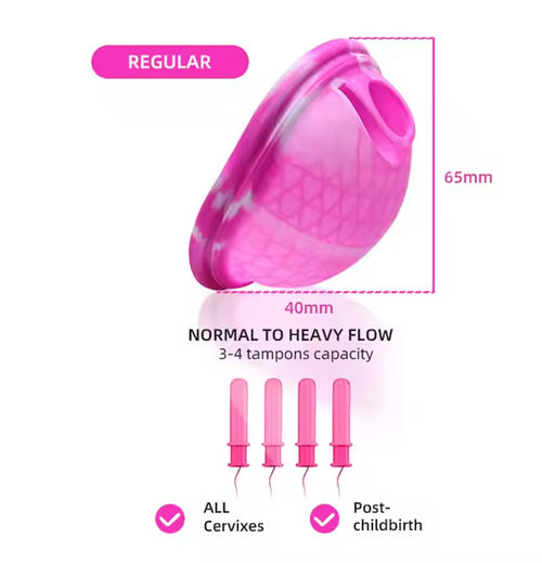 New Design Eco-Friendly Colorful Women Period Disk Soft Organic Menstrual Disc