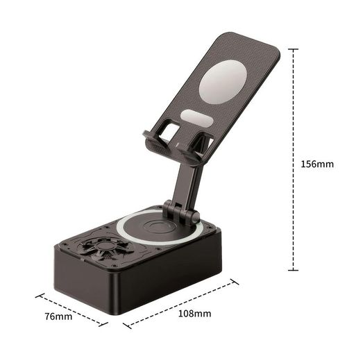 5-in-1 Bluetooth Speaker Phone Stand - Emergency Charger & Ambient Light