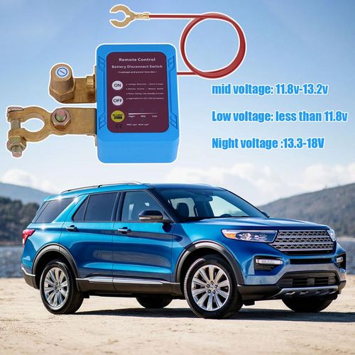 Remote Control Car Battery Kill Switch - 12V-24V Anti-Theft & Power Protector