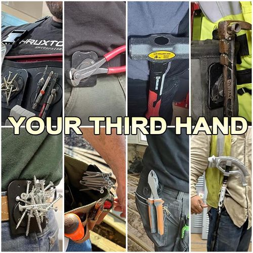 SEES Pro Magnetic Tool Holder: Strong Neodymium Magnet, Phone-Safe Design, Spring-Steel Belt Clip for Construction, DIY & Trades