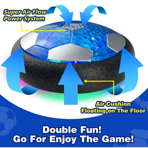 Rechargeable Floating Hover Soccer Set - LED Lights & 2 Indoor Goals