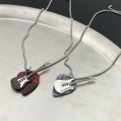Rock Guitar Pick Necklace Perfect Gift for Guitarists & Music Fans