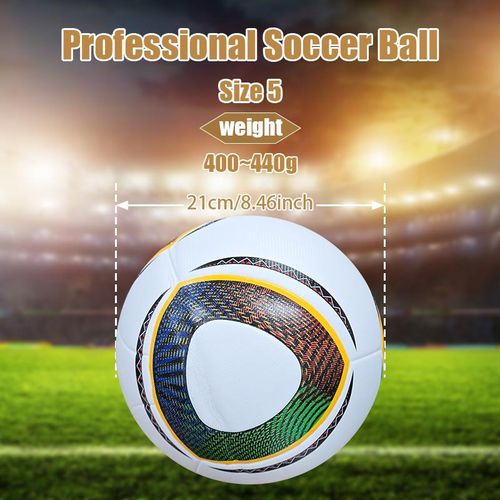 Professional Size 5 Soccer Ball - Abrasion-Resistant PU Surface for Training & Matches | Multi-Layer Durable Construction | Official Match Specifications for All-Weather Outdoor-Indoor Play