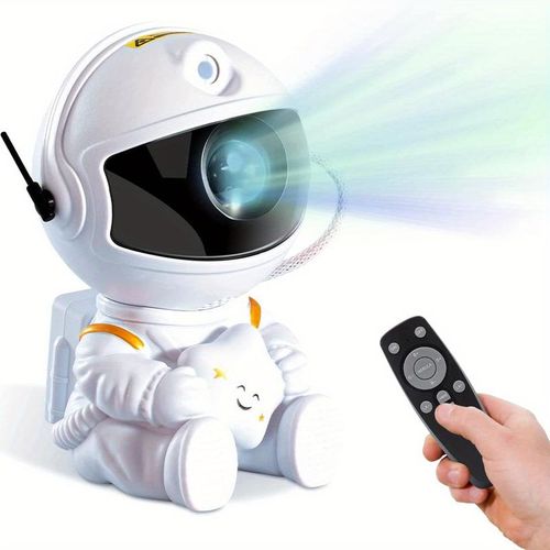 Astronaut Galaxy Star Projector with Remote Control - 180° Rotating Adjustable Nebula Night Light with Timer for Bedroom, Gaming Room & Gifts
