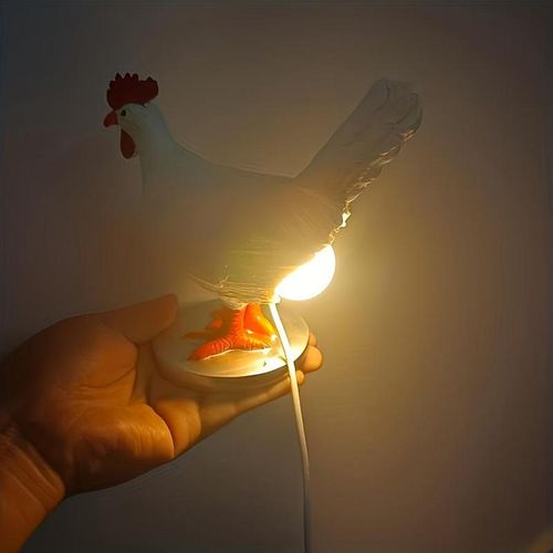 Creative Chicken Butt Design Decorative Night Light, USB Powered 3D Resin Chicken Desktop Ornament, Novelty Lighting for Home Decor, Holiday Party Gift
