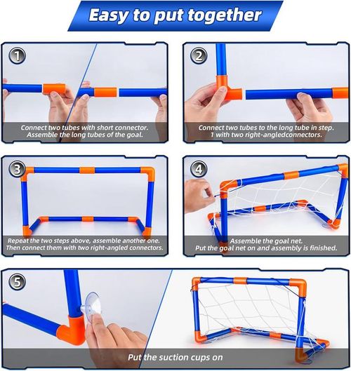 Rechargeable Floating Hover Soccer Set - LED Lights & 2 Indoor Goals