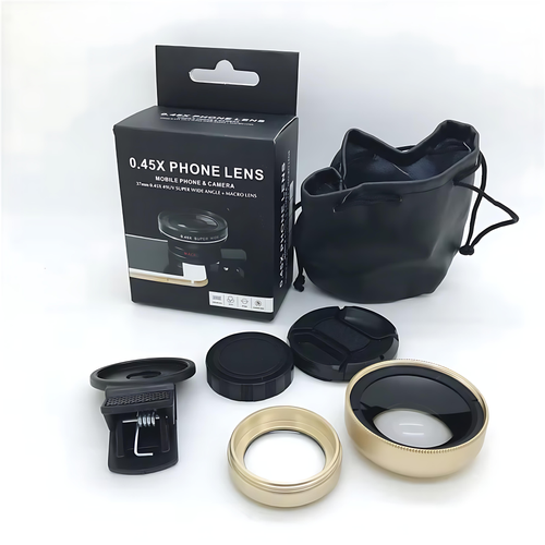0.45x Ultra - Wide + 12.5x Macro Lens - Universal HD Clip - on Phone Camera Lens: Expand Views, Explore Details!