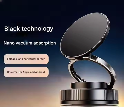 Secure & Versatile! Vacuum - Suction Phone Holder - Rotates Freely for Car, Bathroom & Window Use