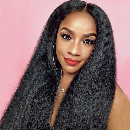 Luxurious Silky Straight Human Hair Wig - Long Black Elegance