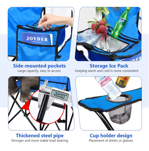 Outdoor Bliss Unleashed! Double - Delight Picnic Chariot with Sky - High Canopy, Refreshment Hub & Carry - All Case