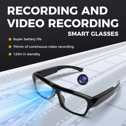 4K Ultra - HD Smart Glasses: Capture, Listen, & Stay Connected with Extended Battery Excellence