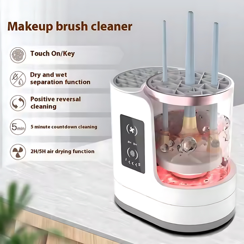 Revolutionary Electric Makeup Brush Cleaner - Effortless Cleaning, Quick Drying & Perfect Care!