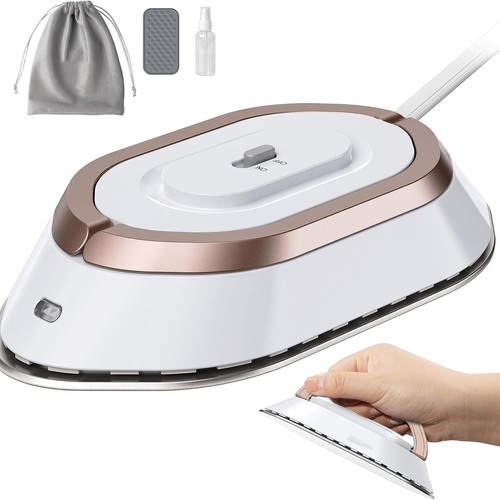 Mini Portable Electric Iron, Hang and Flat Ironing Two - in - One, Diamond Ceramic Soleplate, Quick Wrinkle Removal, Suitable for Multiple Fabrics
