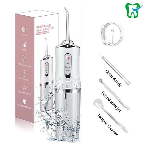 Portable Cordless Water Flosser with 3 Modes, IPX7 Waterproof Oral Irrigator