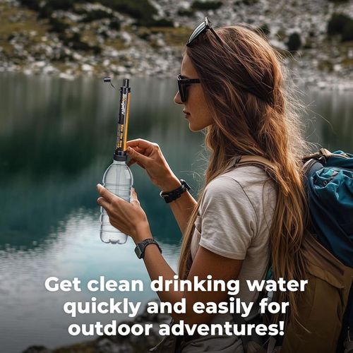 BougeRV Portable Water Filter Straw – 0.01 Micron, 1000 Gal-4000L, Camping & Survival Gear