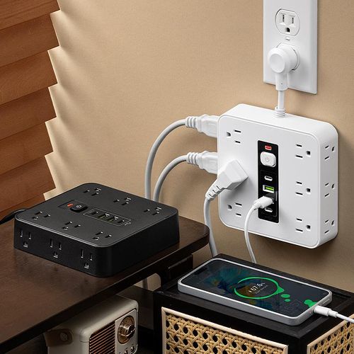 12-Outlet Power Strip with USB & Type-C - Master Switch Office Extension Cord