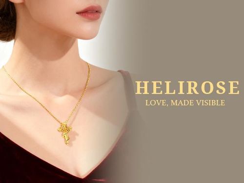 HELIROSE Sovereign Soul 14K Gold-Plated Snake Cross Necklace - Hypoallergenic & Adjustable Slide Chain