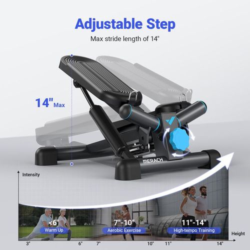 MERACH Adjustable Twist Stepper - Knee Protection Home Cardio Machine