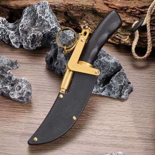 D2 Steel Mini Keychain Knife with Sheath – Sharp EDC Fixed Blade Pocket Knife Tactical Hunting Gift for Men