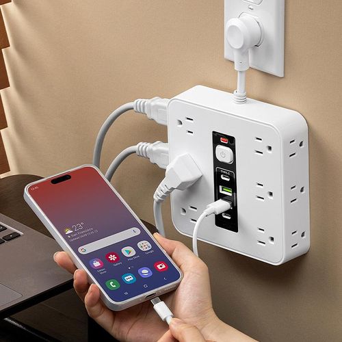 12-Outlet Power Strip with USB & Type-C - Master Switch Office Extension Cord