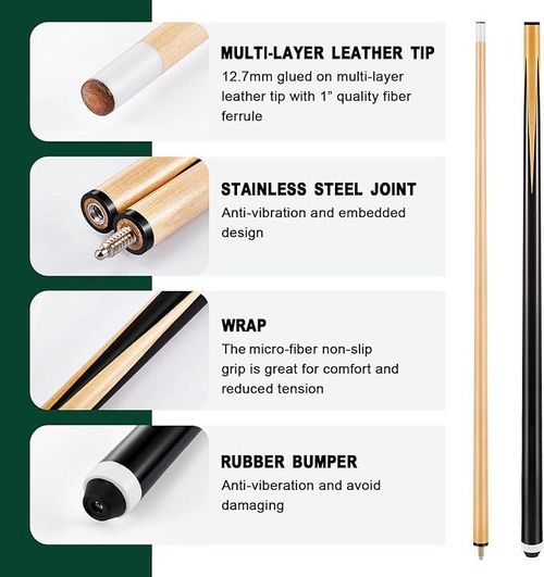 All-In-One Premium Billiard Set: 2 Professional Cues with Stainless Joints, 16 Standard Pool Balls, Rack, Chalk & Brushes for Home Leisure