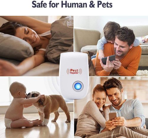 Ultrasonic Pest Repeller Plug-In – Electronic Mosquito, Rat & Cockroach Repellent for Home (80-120㎡ Coverage, Safe for Kids & Pets)