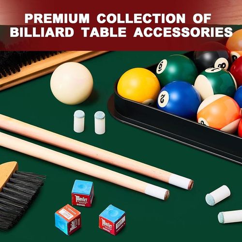 All-In-One Premium Billiard Set: 2 Professional Cues with Stainless Joints, 16 Standard Pool Balls, Rack, Chalk & Brushes for Home Leisure