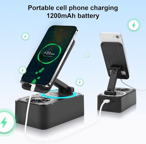 5-in-1 Bluetooth Speaker Phone Stand - Emergency Charger & Ambient Light